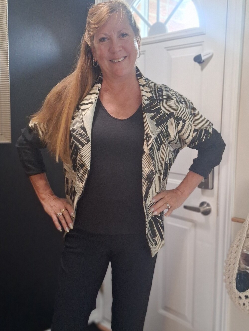 Abstract Asymmetric Blazer. Cotton and Linen